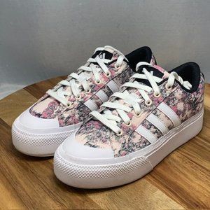 adidas Womens Bravada 2.0 Platform Sneakers Cloud White Wonder Quartz Shoes SZ 6